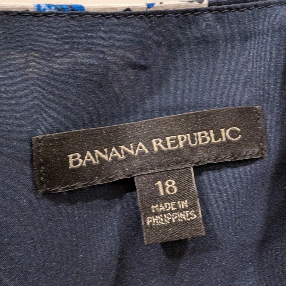 Banana Republic Navy Floral Asymmetrical Dress - Picture 6 of 7
